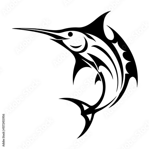 silhouette of a sword fish