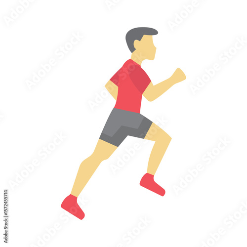 Sprinting Vector Icon which can easily modify or edit