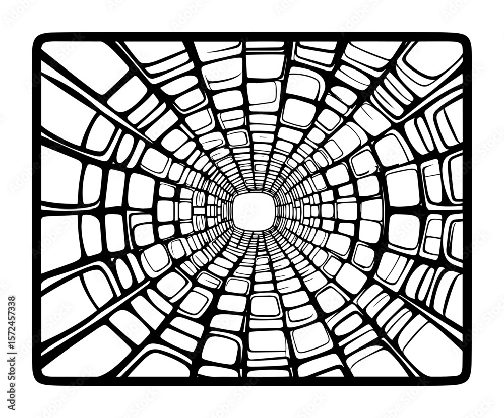 Obraz premium spider web geometric radial pattern halloween background