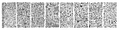 tribal inspired ethnic hand drawn geometric patterns