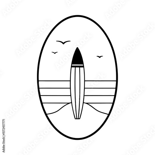 vector illustration of a sailing boat