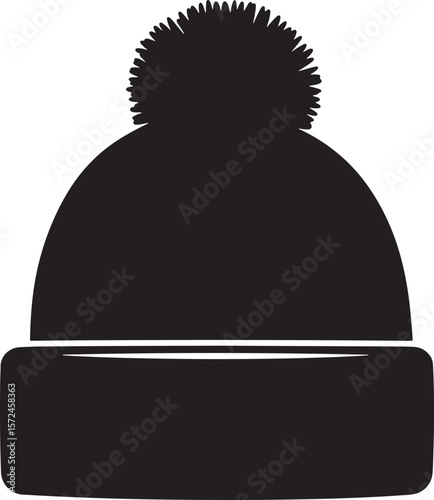 Bobble hat silhouette 