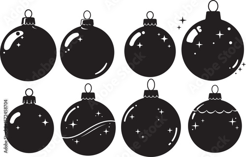  Christmas bauble silhouette