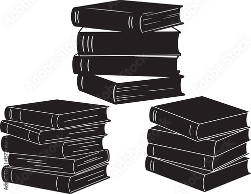stack of books isolated