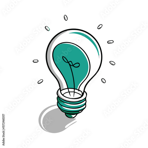 Lightbulb icon for innovation blogs, creative websites, and idea generation presentations