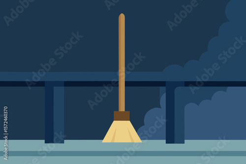 broom and shovel