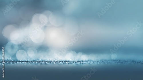 Abstract blue bokeh background texture blurred light effect wallpaper design graphic art backdrop template