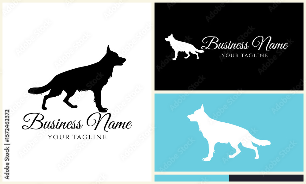 Obraz premium German Shepherd Logo Design Variations.