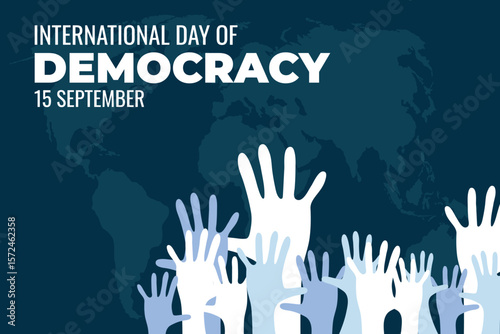 International Democracy Day, poster or banner design. Vector illustration