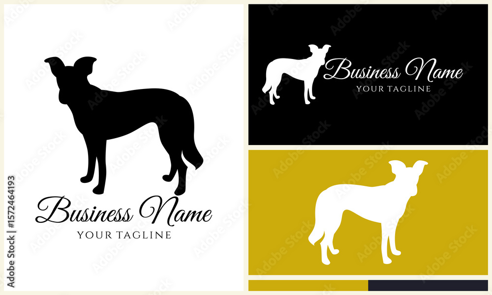 Obraz premium Dog Silhouette Logo Design Variations. (2)