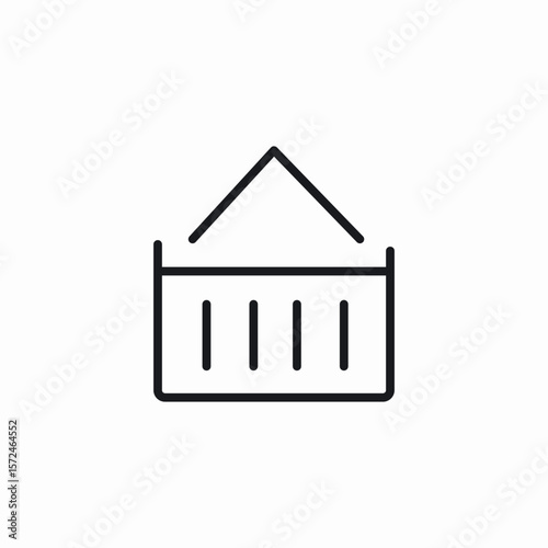 cargo lift icon sign vector