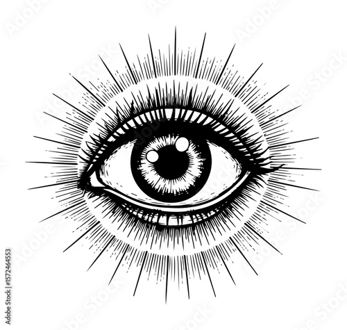 all seeing eye of providence masonic symbol sketch