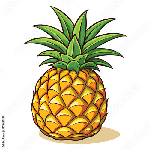 Vibrant pineapple illustration
