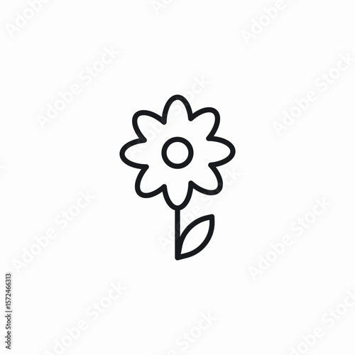 flower decorate icon sign vector