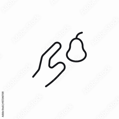 pear pick icon sign vector