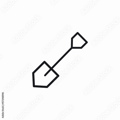 shove dig tool icon sign vector
