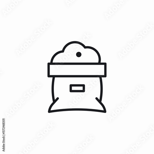 soil sack icon sign vector
