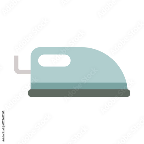 Electric Iron Icon Appliance Home Task Laundry Care Household Tool Equipment Flat Design