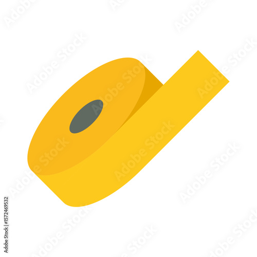 Yellow Measuring Tape Ruler Icon Metric Tool Vector