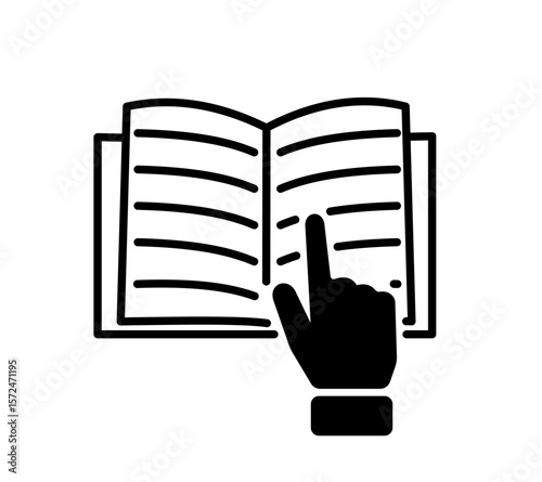 Instruction icon vector editable