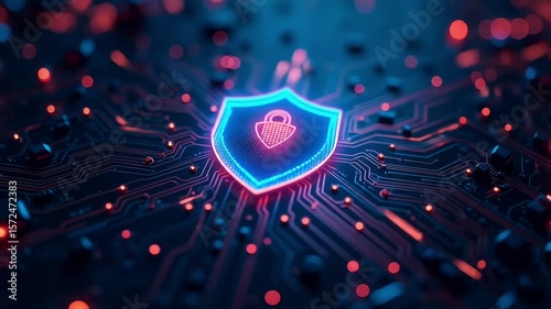 Cybersecurity Shield Animation for Hacking Alerts, Data Breach Awareness, Encryption Promos, Secure Login Screens & Tech Security Reels