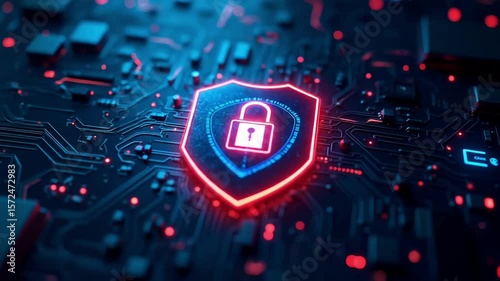 Cybersecurity Shield Animation for Hacking Alerts, Data Breach Awareness, Encryption Promos, Secure Login Screens & Tech Security Reels