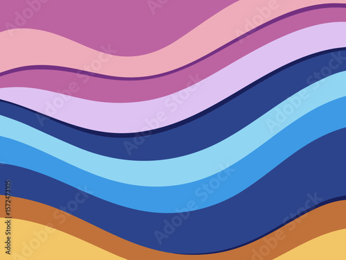  Abstract waves in soft colors with a flowing