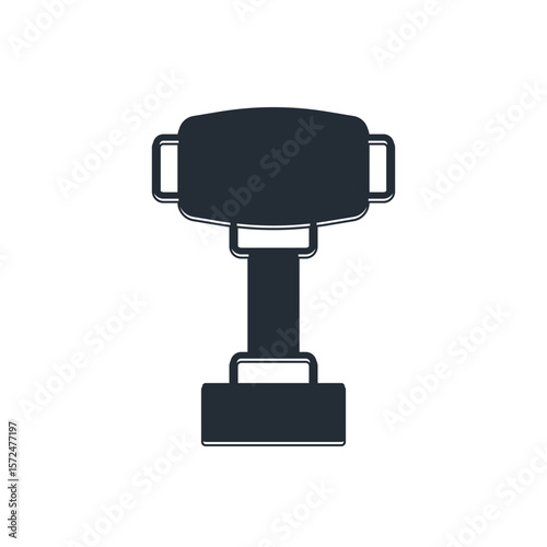 Black Gear shifter icon isolated on white background. Manual transmission icon. Vector