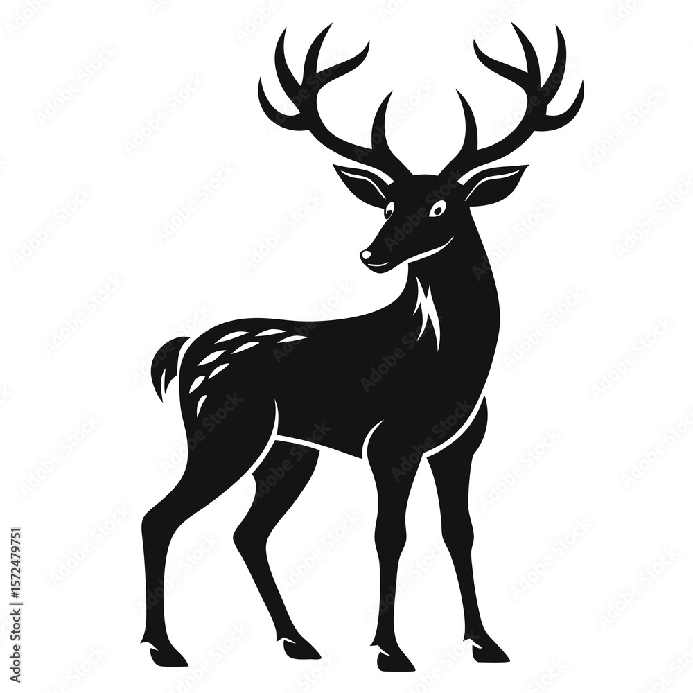 Fototapeta premium Silhouetted Deer