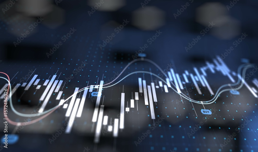Obraz premium Advanced Financial Chart Visualization for Market Trend Analysis.