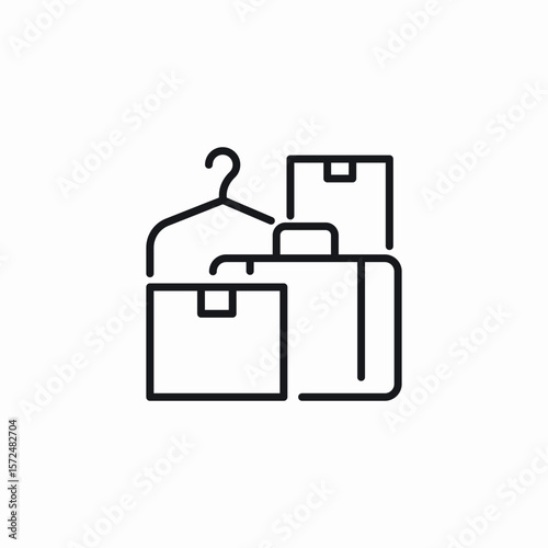 moving belongings icon sign vector