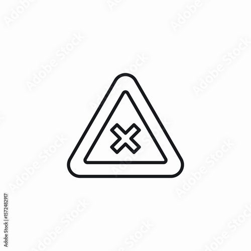 page caution icon sign vector