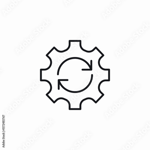 settings sync icon sign vector