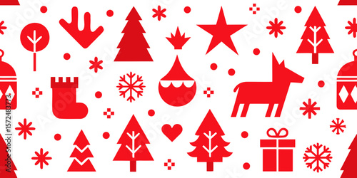 A vector illustration of red blood cells forms a festive Christmas tree pattern, perfect for a unique holiday card design