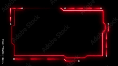 Abstract futuristic background of whit glowing digital numbers. sci fi technology HUD UI picture frame. glowing neon border frame, 4k motion video.