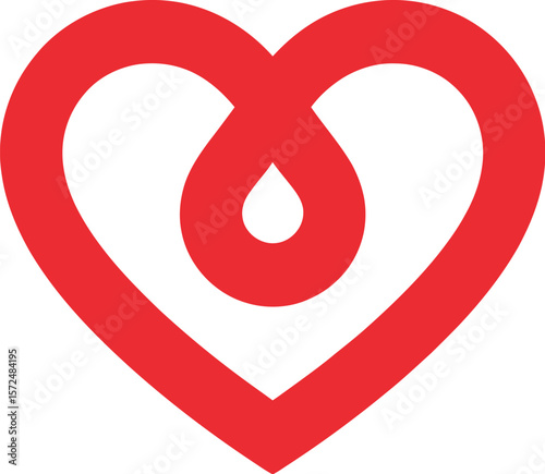 Boundless Affection: A vivid illustration of a heart symbol, intricately designed with flowing lines and soft edges, perfect for conveying love, care, and compassion.