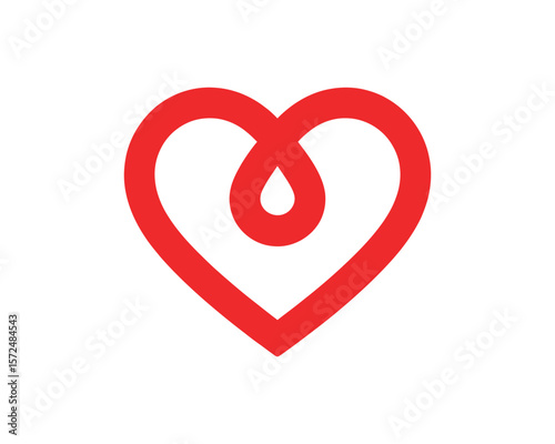 Red Heart Emblem: A simple yet powerful symbol of love and affection. A classic illustration of a red heart, ideal for conveying emotions.