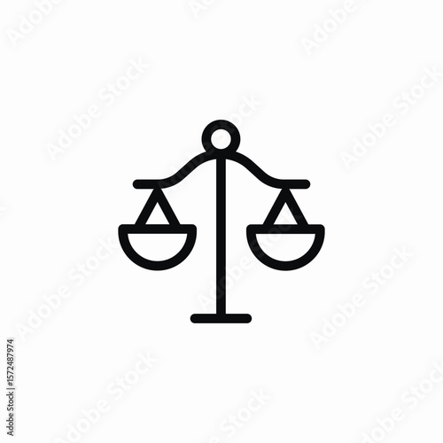 balance justice icon sign vector