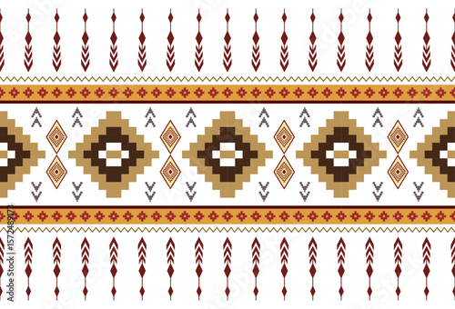 abstract Traditional geometric ethnic fabric pattern ornate elements with ethnic patterns design for textiles, rugs, clothing, sarong, scarf, batik, wrap, embroidery, print, curtain, carpet, wallpaper