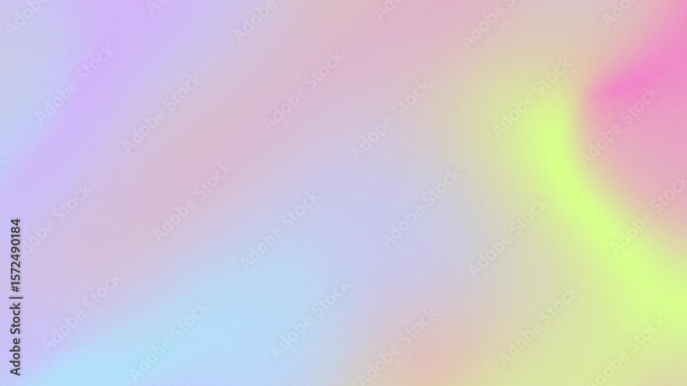 Dreamy holographic Pastel grainy gradient animated background. Abstract motion graphics background with soft focus, light pastel colors, and a gentle grainy texture