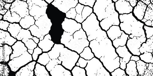 
Earthquake-Damaged Land, Wall, and Floor Texture Overlays in Vector, Showing Cracks and Fractures in Black, White, and Grey, Ideal for Simulating Surface Deformation in Disaster Themed Projects.
