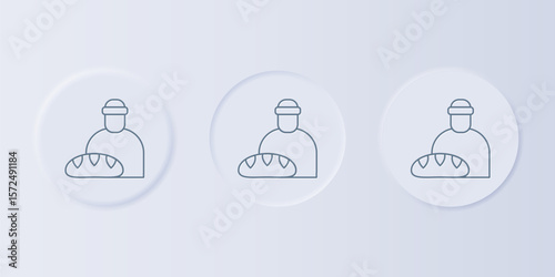 Grey Feeding the homeless icon isolated on grey background. Help and support. Giving food to the hungry concept. Set icons in square buttons. Vector