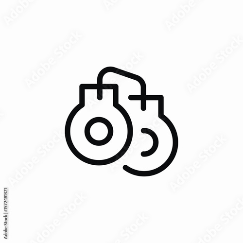 police handcuffs icon sign vector