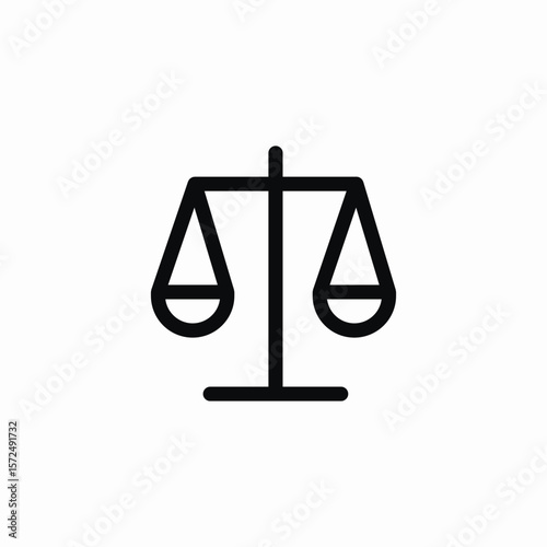 scale balanced icon sign vector