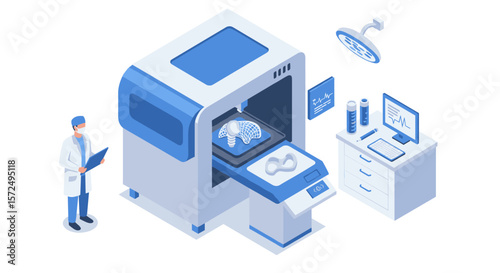 Isometric 3d printing technology in medicine: futuristic healthcare laboratory setup