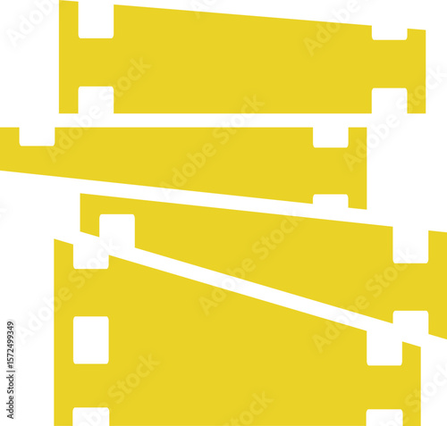 film roll or camera vector monogram logo template