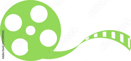 movie roll or camra roll vector monogram logo template