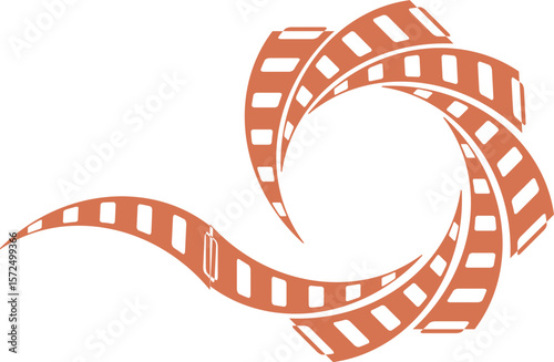movie roll or camra roll vector monogram logo template