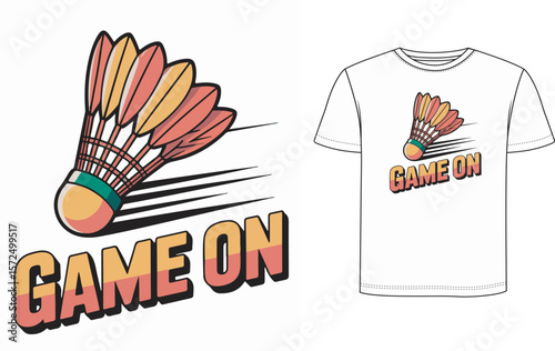 Badminton T Shirt Design