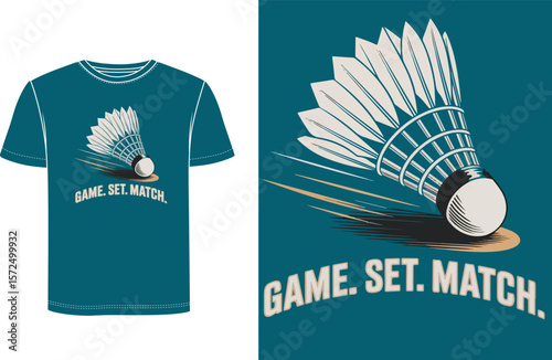 Badminton T Shirt Design